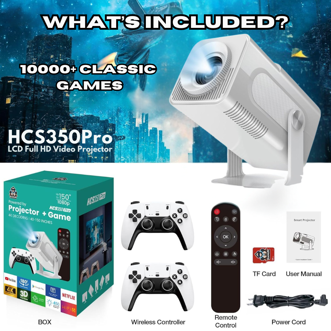 Retro Game Projector  20,000+ Classic Games & Home Cinema