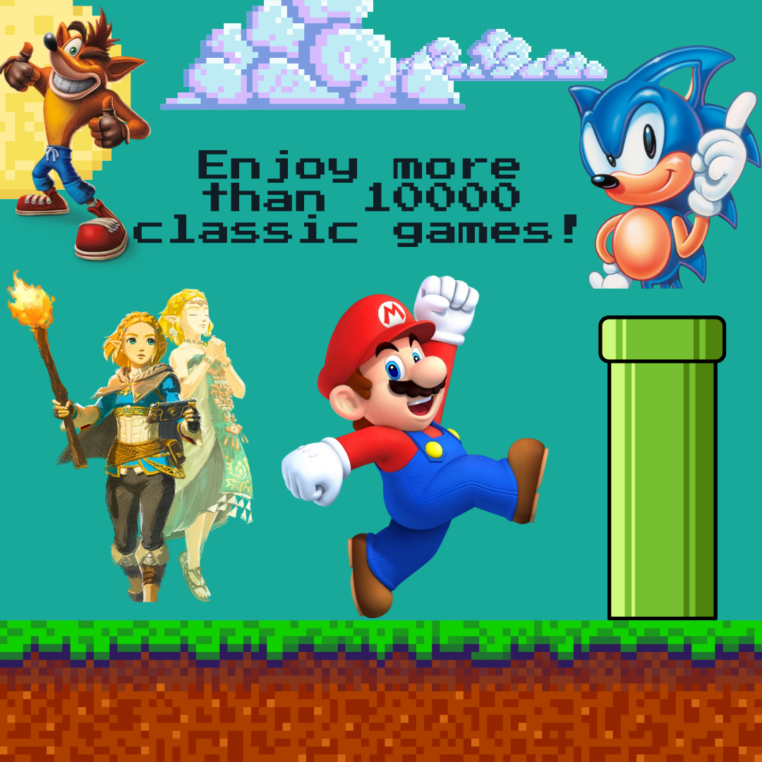 Retro Game Projector  20,000+ Classic Games & Home Cinema